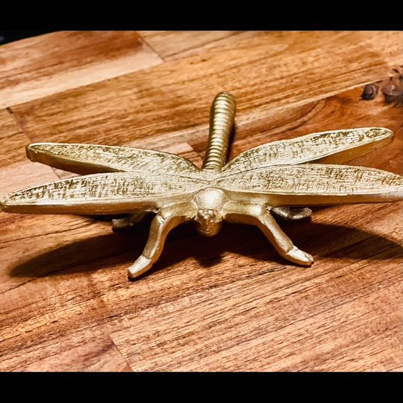 🪲Gold Resin Dragonfly Garden Figure Tiered Tray Decor🪲 - Picture 5 of 8